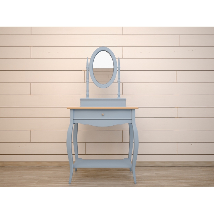 Туалетный столик "Leontina Blue" с зеркалом