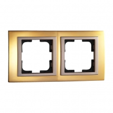 Рамка 2-постовая Mono Electric Chrome золото 106-440000-161