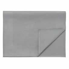 Дорожка на стол жаккардовая серого цвета из хлопка с вышивкой из коллекции essential, 53х150 см